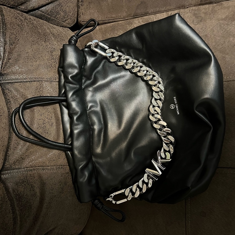 Michael Kors black leather Nola bag